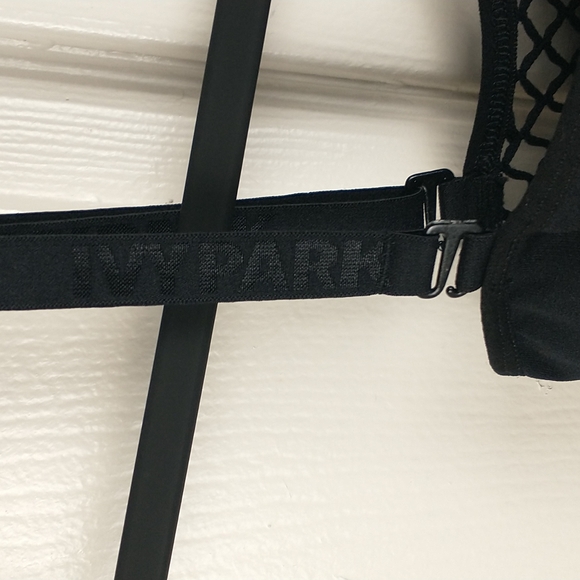 IVY PARK Womens Black Fishnet Convertible One Shoulder Bodysuit Small Medium - Picture 4 of 11